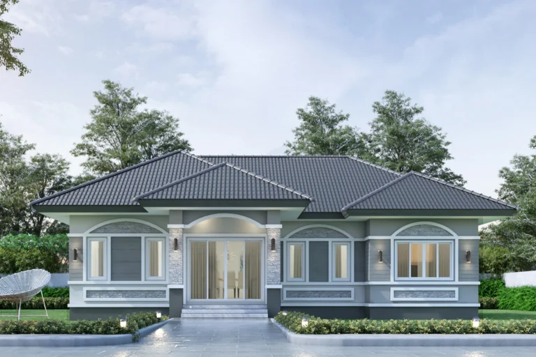 แบบบ้าน es-14 บ้านเดี่ยวสองชั้น สไตล์โมเดิร์น คอนเทมโพรารี่