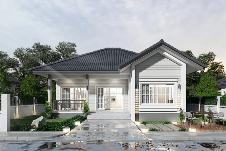 แบบบ้าน es-16 บ้านเดี่ยวสองชั้น สไตล์โมเดิร์น คอนเทมโพรารี่