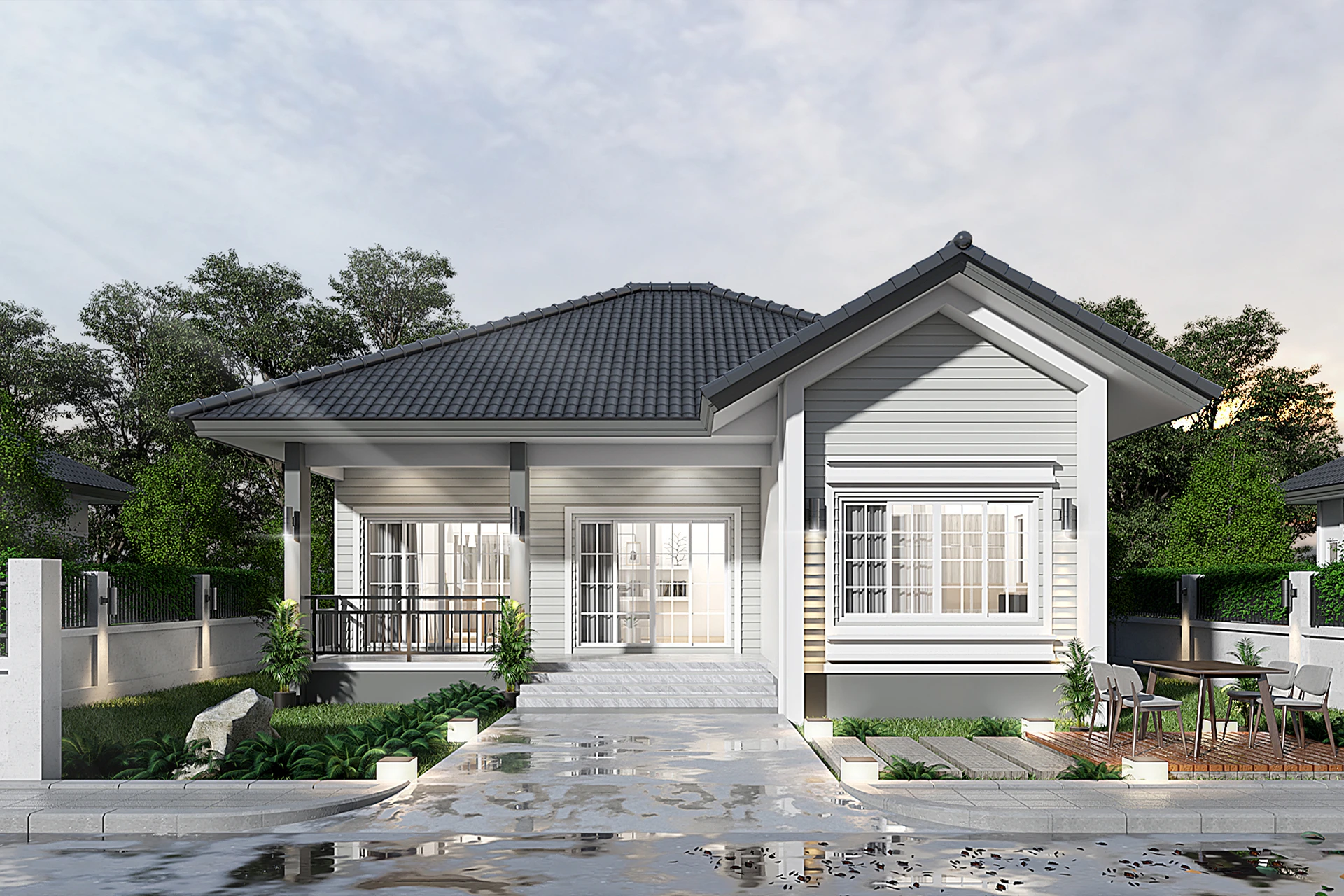 แบบบ้าน es-16 บ้านเดี่ยวสองชั้น สไตล์โมเดิร์น คอนเทมโพรารี่