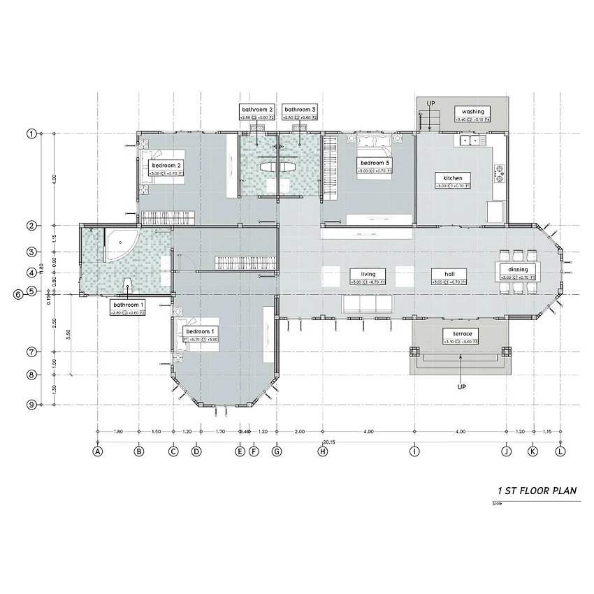 แบบบ้าน es-18 บ้านเดี่ยวสองชั้น สไตล์โมเดิร์น คอนเทมโพรารี่