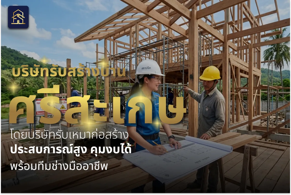 Services de construction de maisons à Sisaket par une entreprise de construction très expérimentée disposant d'une équipe d'artisans professionnels.