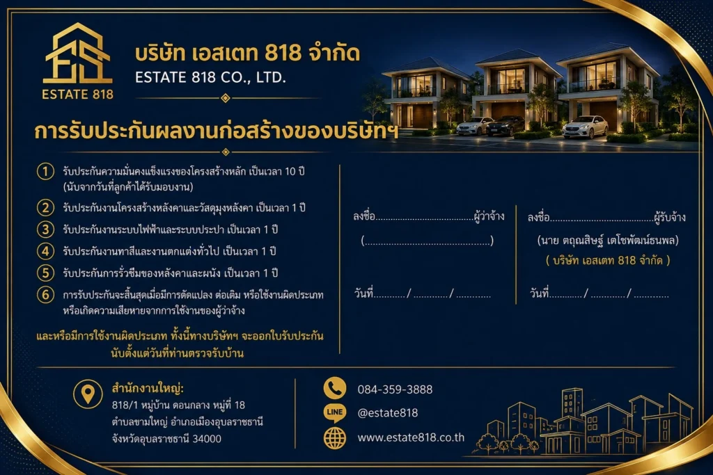 เงื่อนไขและรายละเอียดการรับประกัน